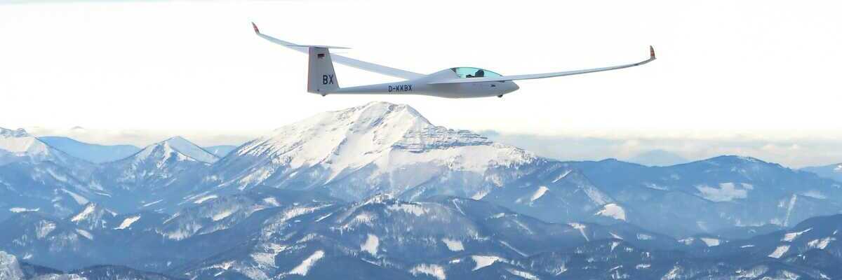 Flugwegposition um 12:27:49: Aufgenommen in der Nähe von Gemeinde Puchberg am Schneeberg, Österreich in 2261 Meter